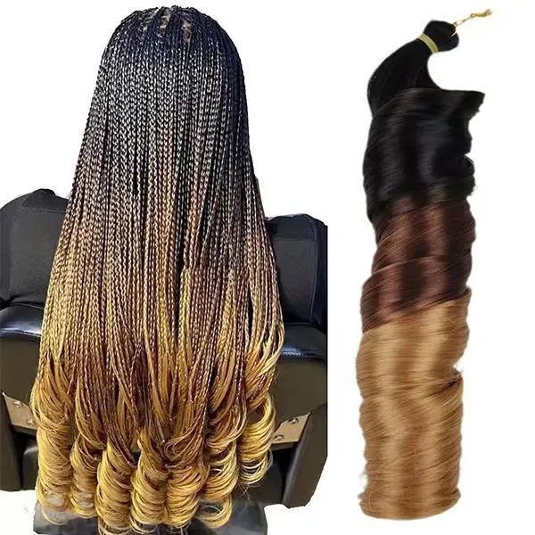 【Hair Extensions 】Braidable smooth crochet wig for Black Women - Can Create Deep Wave Styles - Natural Permeable Odorless Stable Easy to manage Simple Operation for Daily Use