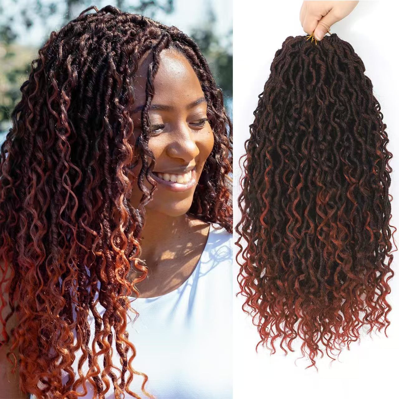 [Hair Bundles-Not a Full Wig] Crochet Wig with Three-Strand Braided Tail, Flower Braid & Rolled Dirty Braid for Black Women - Natural Permeable Odorless Stable Easy to manage Simple Operation