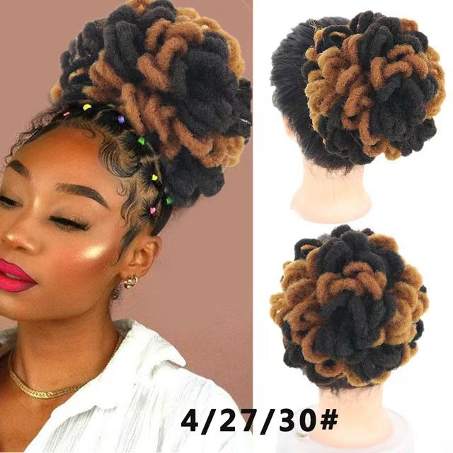 Curly Hair Water Wave Wool Curl Claw Clip Ponytail Wig, High Ponytail Wig Braid- Natural Permeable Odorless Stable Easy to manage Simple Operation for Daily Use【Black】【one free gift】