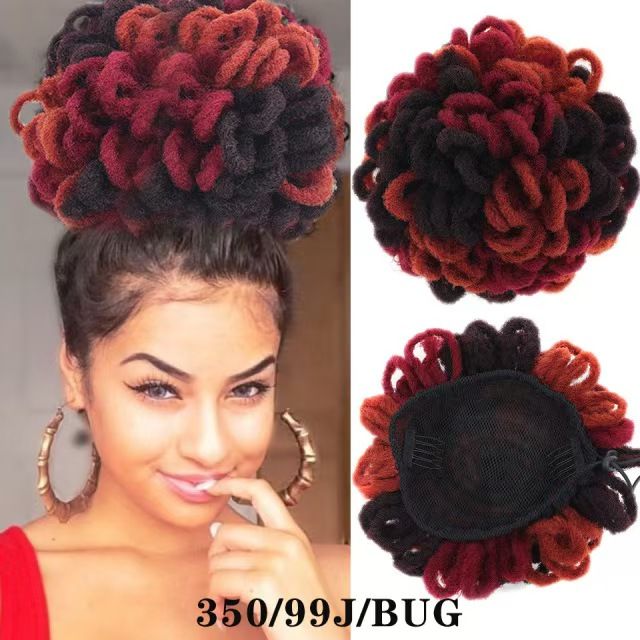 Curly Hair Water Wave Wool Curl Claw Clip Ponytail Wig, High Ponytail Wig Braid- Natural Permeable Odorless Stable Easy to manage Simple Operation for Daily Use【Black】【one free gift】