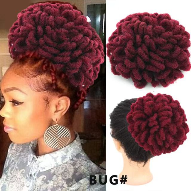 Curly Hair Water Wave Wool Curl Claw Clip Ponytail Wig, High Ponytail Wig Braid- Natural Permeable Odorless Stable Easy to manage Simple Operation for Daily Use【Black】【one free gift】