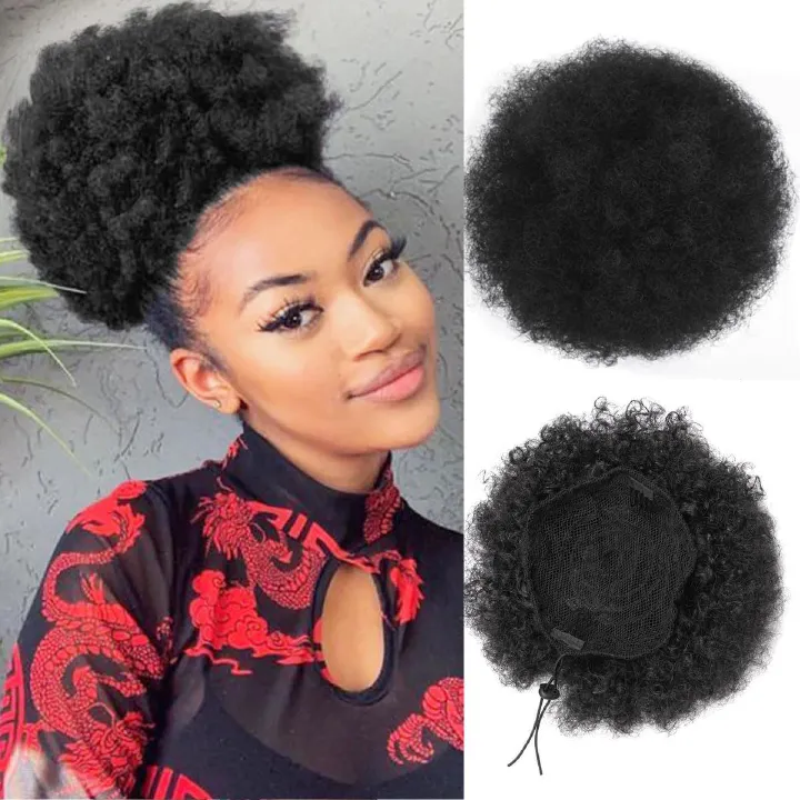 Curly Hair Water Wave Wool Curl Claw Clip Ponytail Wig, High Ponytail Wig Braid- Natural Permeable Odorless Stable Easy to manage Simple Operation for Daily Use【Black】【one free gift】