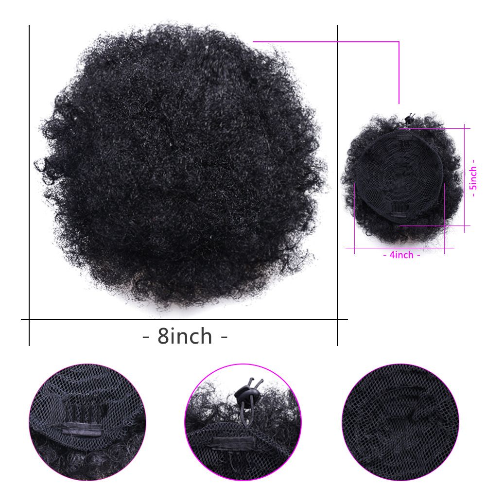 Curly Hair Water Wave Wool Curl Claw Clip Ponytail Wig, High Ponytail Wig Braid- Natural Permeable Odorless Stable Easy to manage Simple Operation for Daily Use【Red-brown】【one free gift】