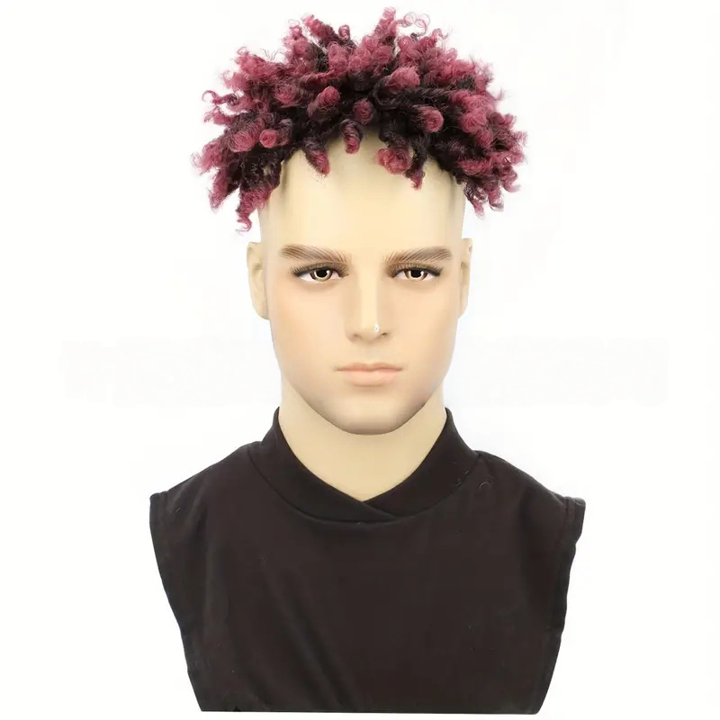 Black Men's 3-Inch Dreadlock Hairpiece | Hip-Hop Short Wig- Natural Permeable Odorless Stable Easy to manage Simple Operation for Daily Use【Black】【one free gift 】