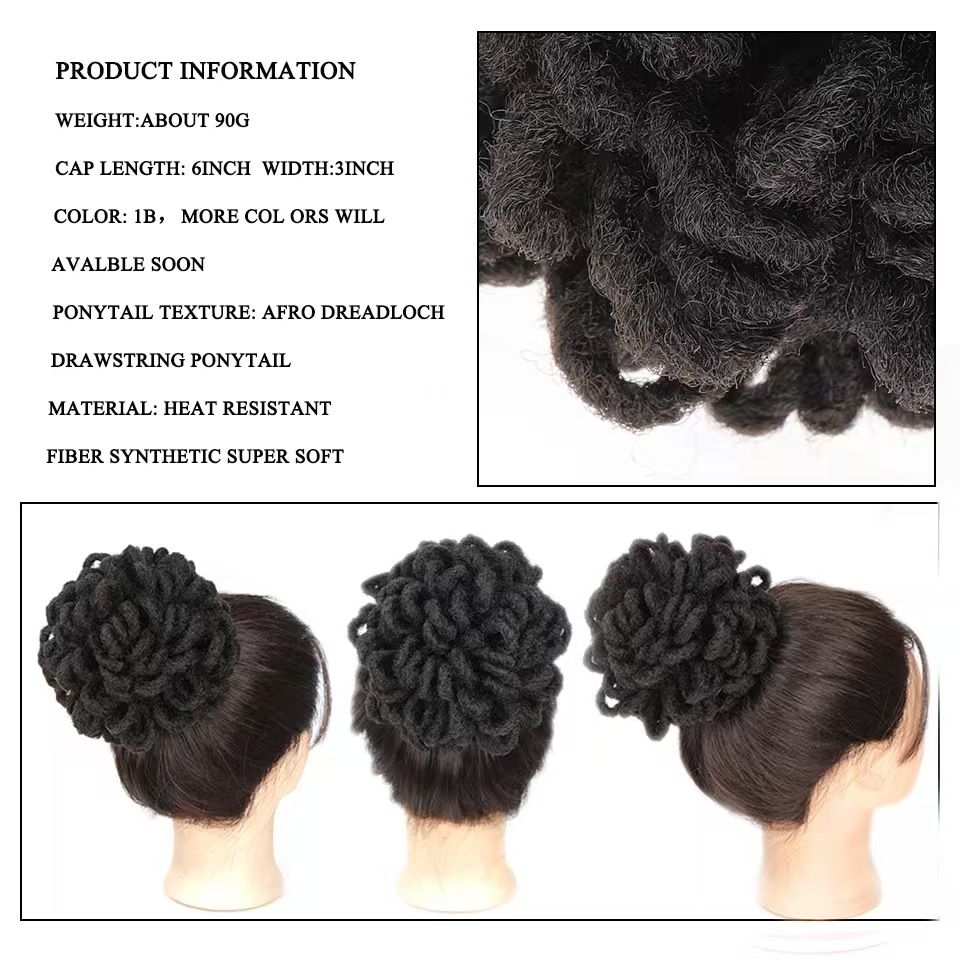 Curly Hair Water Wave Wool Curl Claw Clip Ponytail Wig, High Ponytail Wig Braid- Natural Permeable Odorless Stable Easy to manage Simple Operation for Daily Use【Black】【one free gift】