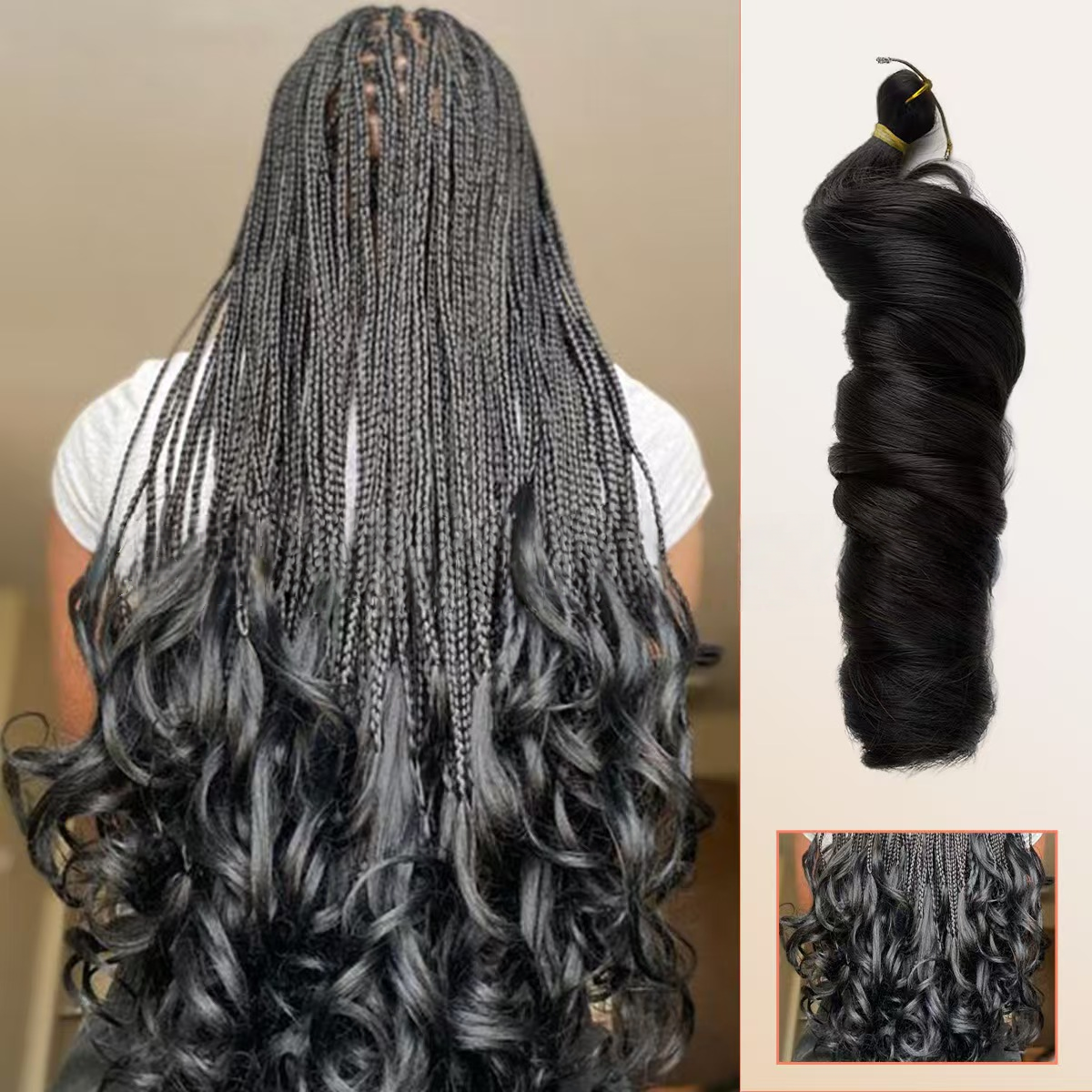 【Hair Extension 】Braidable Matte Long Straight Ponytail Wig. Natural-looking, breathable, odorless, and secure. Easy to maintain and simple to apply, perfect for daily wear.