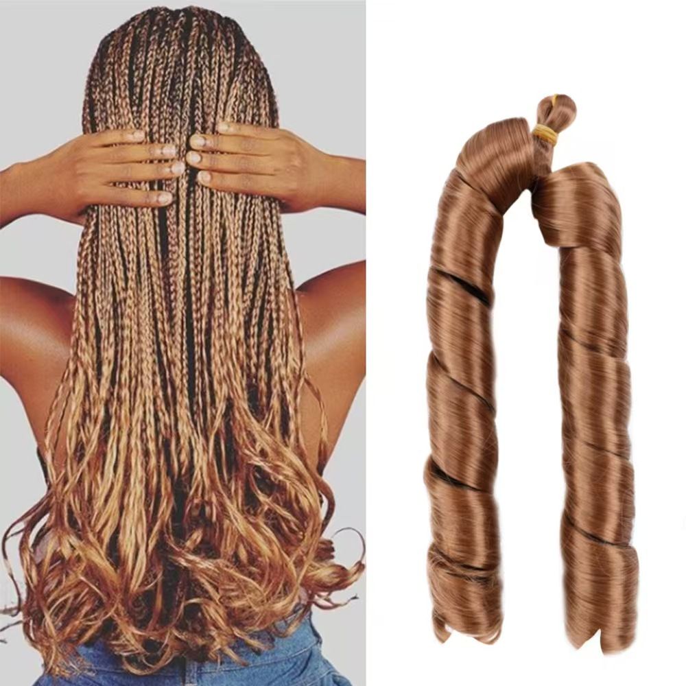 【Hair Extensions 】Braidable smooth crochet wig for Black Women - Can Create Deep Wave Styles - Natural Permeable Odorless Stable Easy to manage Simple Operation for Daily Use【Light brown】