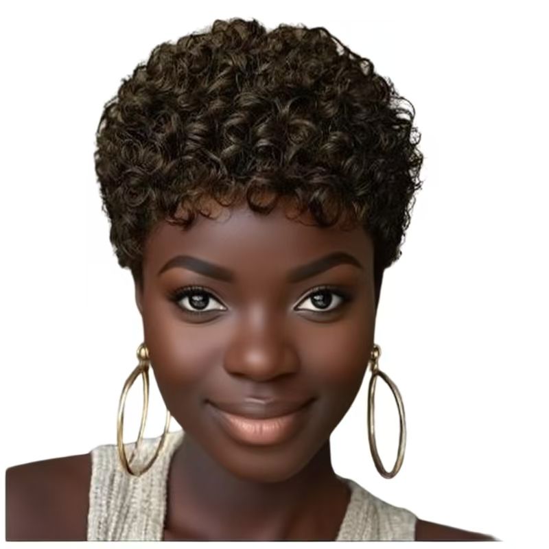 4-inch black wig headband for women with small curly hair- Natural Permeable Odorless Stable Easy to manage Simple Operation for Daily Use