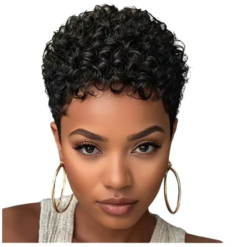 4-inch black wig headband for women with small curly hair- Natural Permeable Odorless Stable Easy to manage Simple Operation for Daily Use