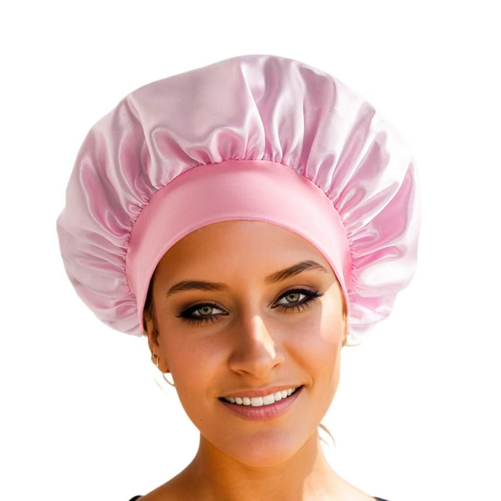 Satin Headscarf Sleeping Bonnet – Women's Long Hair Wrap Silk Cap | Fashion Head Scarf Accessory, Beauty Bath Cap | Night Sleep Cap (with Adjustable Head Cover Design), Ideal for Curly & Springy Hair,