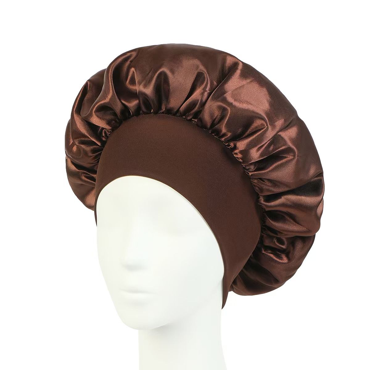 Satin Headscarf Sleeping Bonnet – Women's Long Hair Wrap Silk Cap | Fashion Head Scarf Accessory, Beauty Bath Cap | Night Sleep Cap (with Adjustable Head Cover Design), Ideal for Curly & Springy Hair,