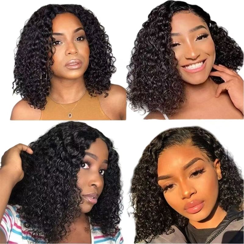 Frontal Lace Short Wig Tight Curly Voluminous Full Cap Exclusively Designed for African Women- Natural Permeable Odorless Stable Easy to manage Simple Operation for Daily Use