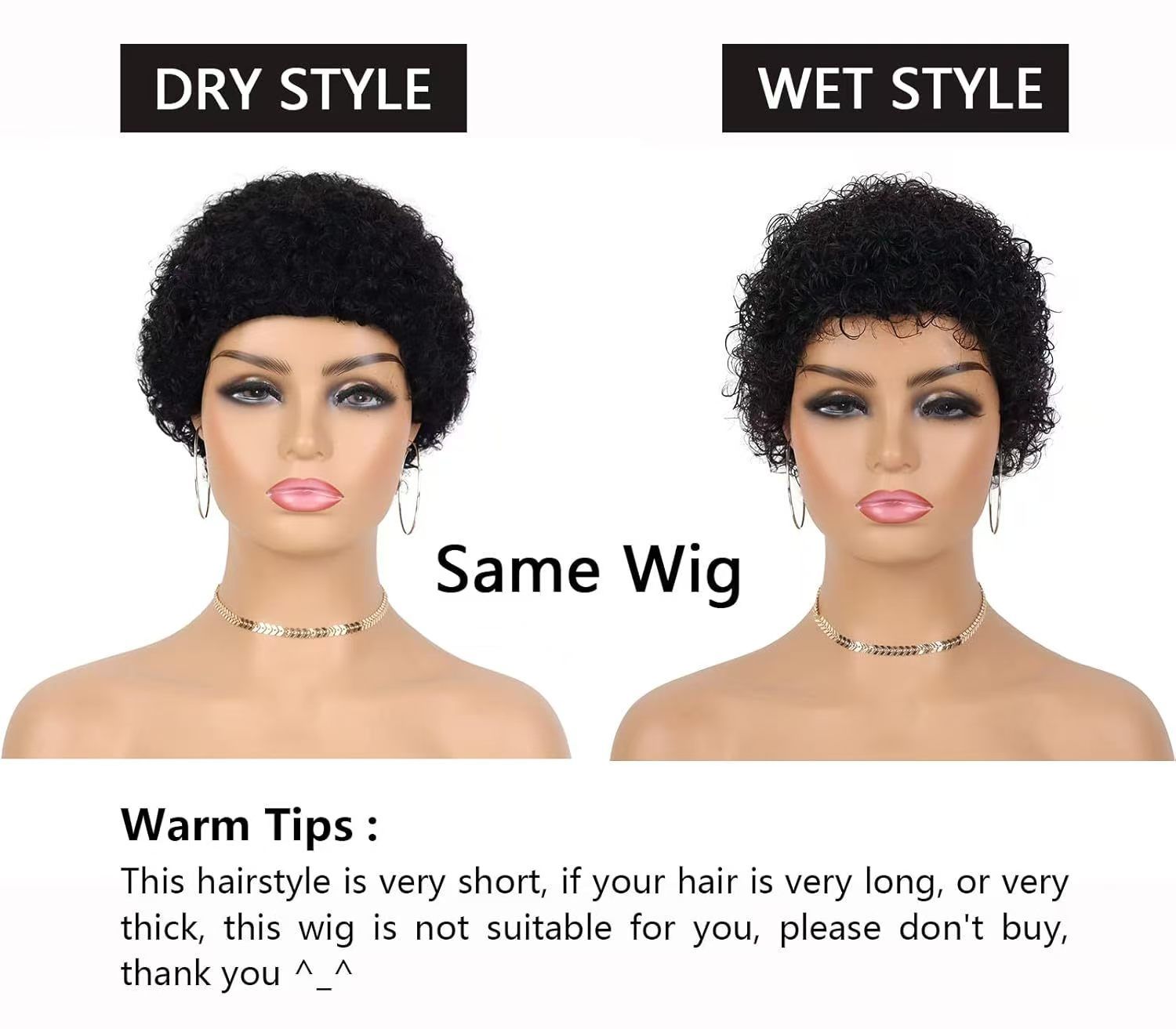 Custom-tailored 100% Human Hair Pixie Wig: Afro Kinky Curly Short for African Women- Natural Permeable Odorless Stable Easy to manage Simple Operation for Daily Use