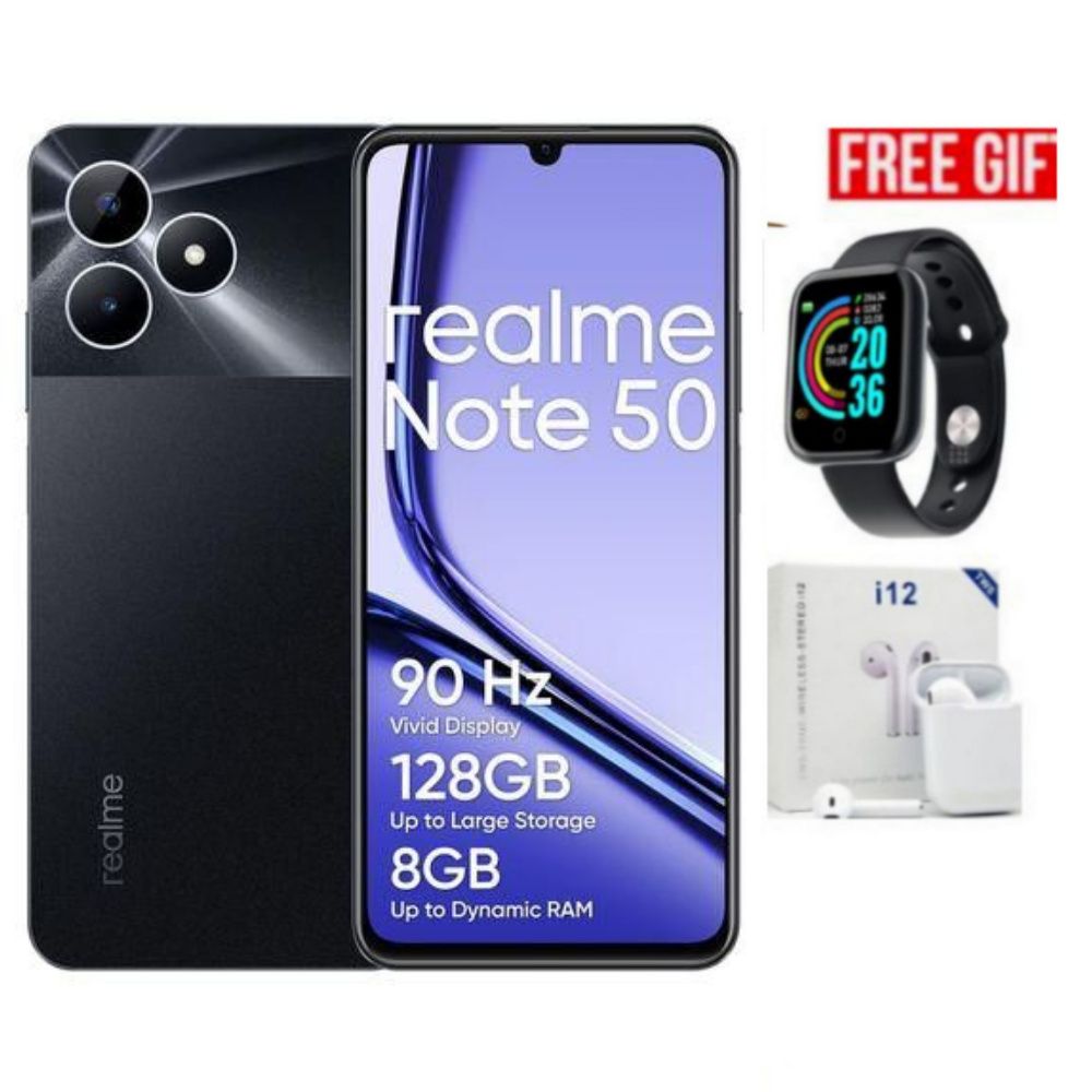 Realme Note 50 6.74" 128GB ROM+ 4GB (Expandable to 8GB RAM) 5000mAh (Dual sim)