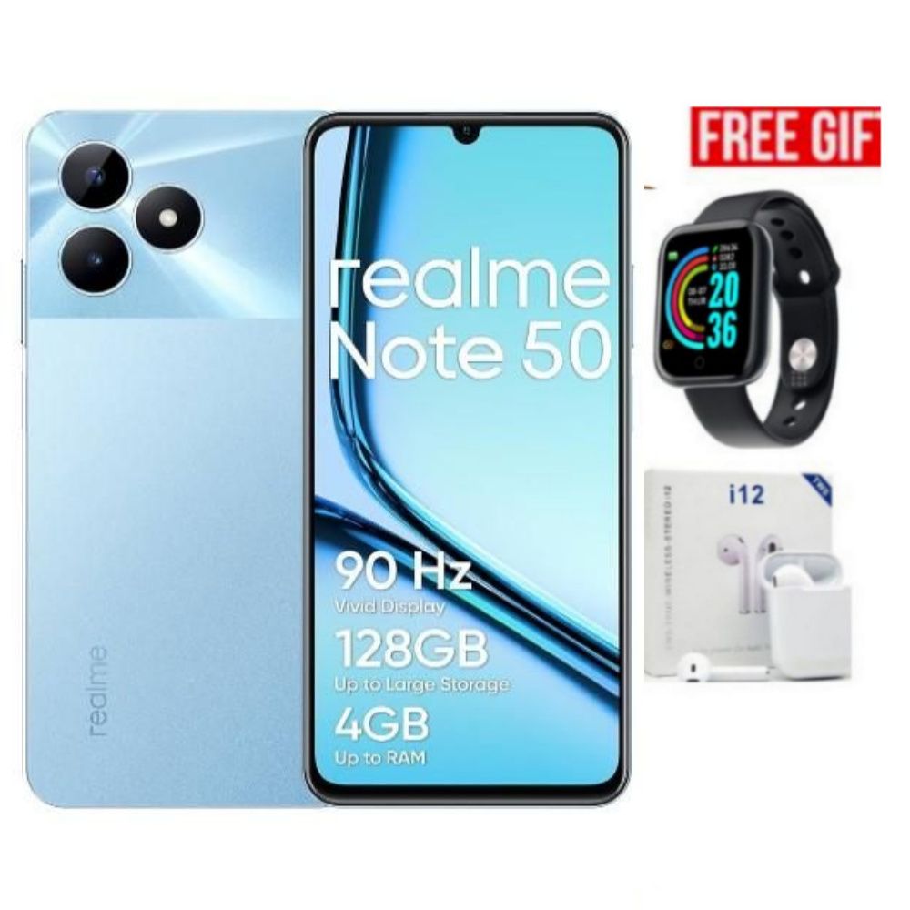 Realme Note 50 6.74" 128GB ROM+ 4GB (Expandable to 8GB RAM) 5000mAh (Dual sim)