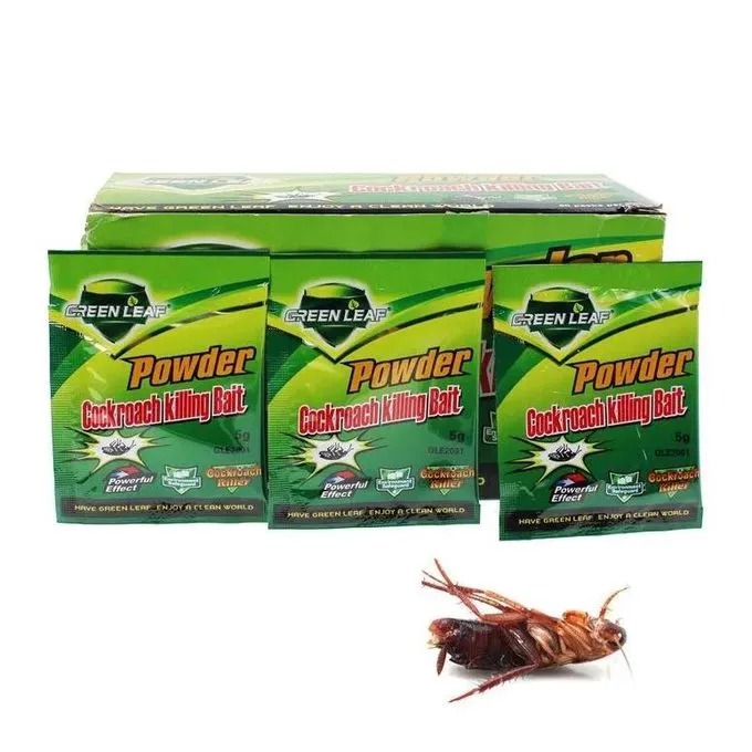 50 pcs Green Leaf Cockroach Killing Bait pest control powder coackroach insecticide powder
