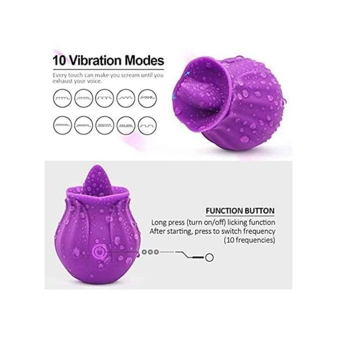 Rose Tongue Licking Vibrator Sex Toy