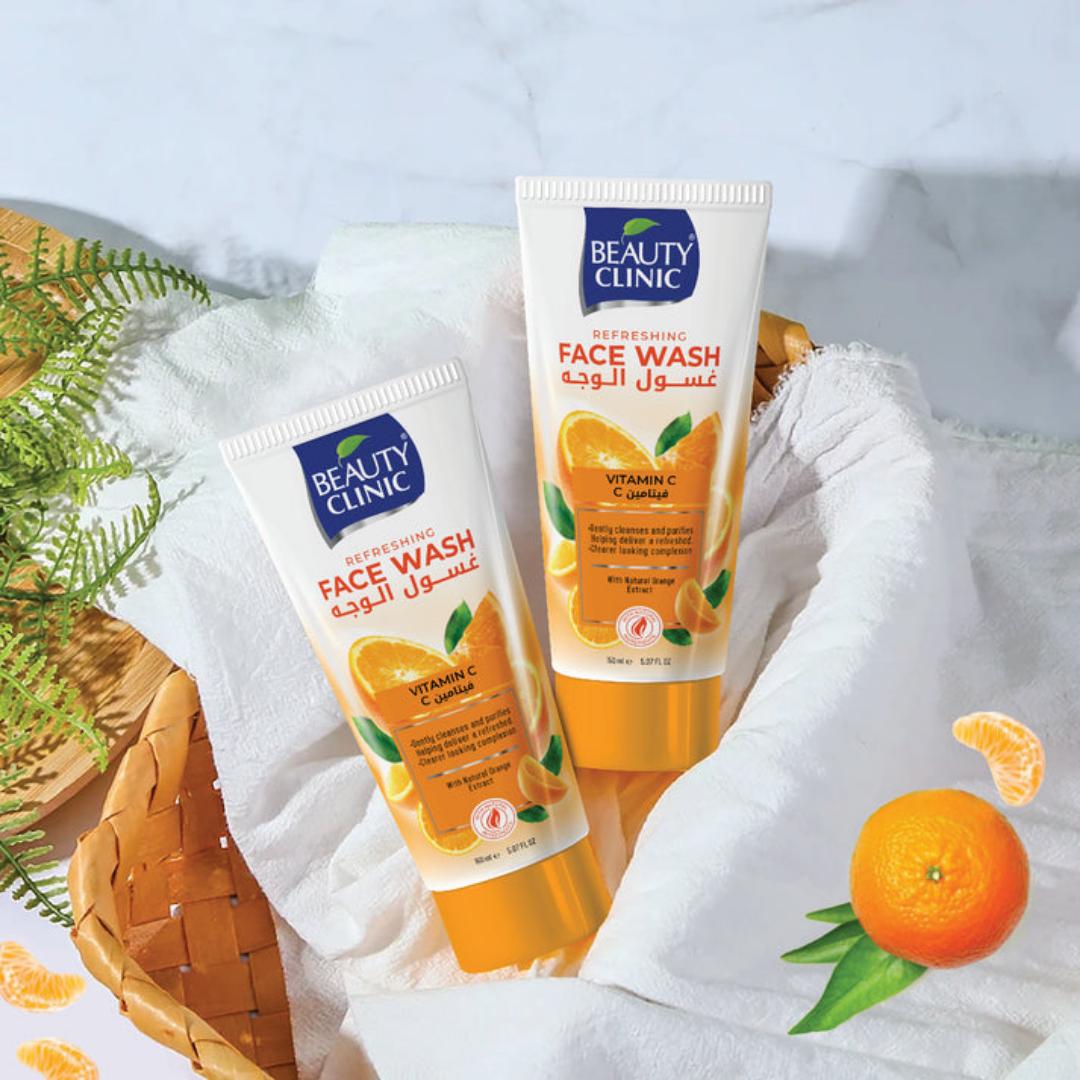 Beauty Clinic Vitamin C Face Wash – Brightening & Purifying Cleanser with Orange Extract – 150ml