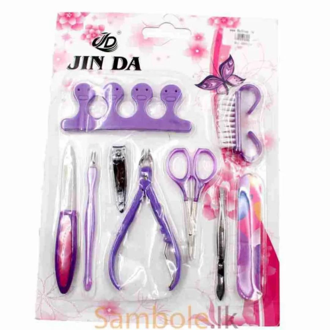 Jinda Nail Care Manicure And Pedicure Grooming Kit Set( Clippers, Scissors, Cuticle Tools & File – Beauty Kit for Women & Men)