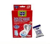 KUAKUA 8pcs Toilet Cleaning Effervescent Tablets (8 pcs x15g) Automatic Toilet Bowl Cleaner - Odor, Dirt, Fragrant Household odour removal and with 99.9% bacterialstatic rate.