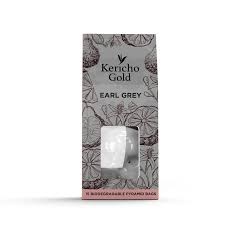 Kericho Gold Earl Grey Tea- A bold blend of fine black tea, scented with natural bergamot oil.Black Tea, Marigold Petals, Rose Petals, Bergamot & Rose Flavouring.