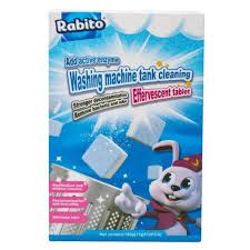 RABITO WASHING MACHINE TANK CLEANING EFFERVESCENT TABLET 180G-CONTAINS AN OSMOTIC ACTIVE DETERGENT FORMULA, QUICKLY PENETRATES AND DISSOLVES DIRT.RECOMMEND IT TO ALL WASHING MACHINE OWNERS.