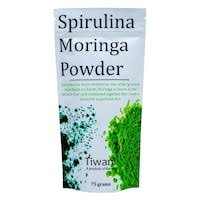 Tiwani Spirulina Moringa Powder 75g-combines the incredible nutritional benefits of spirulina and moringa, two plant-based powerhouses, into one convenient, nutrient-packed powder.