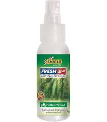 Shield Fresh 24 Forest Fantasy Mist Spray Air Freshener 60 ml- is an air freshener designed to keep your car smelling fresh for up to 24 hours. It is made with natural essential oils.
