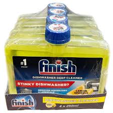Finish Dishwasher Deep Cleaner  250ml  Lemon Essence-Stinky dishwasher?100% hygienically cleans grease and limescale,with a powerful dual-layer odour and dirt removal  formula.