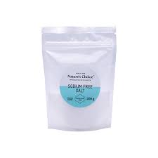 Nature’s Choice Sodium Free Salt – 200g(100% Potassium chloride)An odourless white coloured fine crystal that dissolves readily in water and has a salt-like taste.