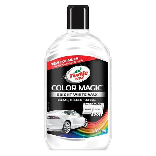 Turtle Wax Color Magic Bright  White 500ml- is a quick & easy way to remove swirl marks & minor scratches, enhancing the colour of your vehicle's paintwork, giving long lasting wax protection.