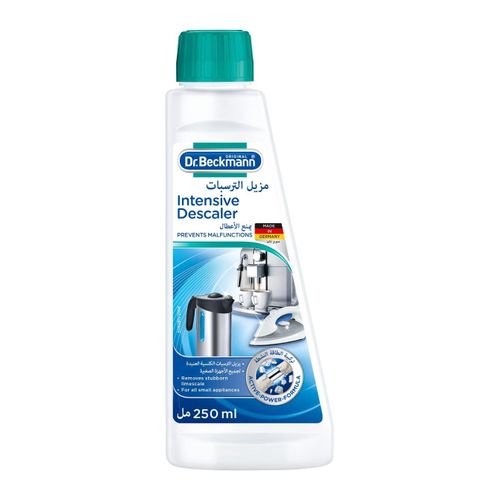 Dr Beckmann Intensive Descaler- 250ml- is specially formulated with an active power formula to effectively eliminate stubborn limescale, ensuring optimal performance for your small appliances.