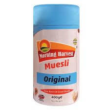 Morning Harvest Original Muesli –400g ,is a premium breakfast cereal made with a rich blend of rolled oats, nuts, seeds, and dried fruits. It offers a hearty, nutritious option that’s high in fiber.