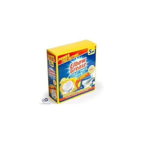 Elbow Grease Power Fizz Action Toilet Tablets -5 Pk Lemon Fragrance-With their self-active cleaning properties, they provide a deep and thorough clean that eliminates up to 100% of stubborn limescale.