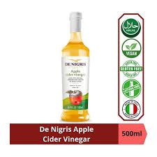 De Nigris Apple Cider Vinegar -500ml(Made with Natural Fermentation Process of Whole Apples) is perfect to use in salads' dressings, it also has antiseptic and disinfectant qualities.
