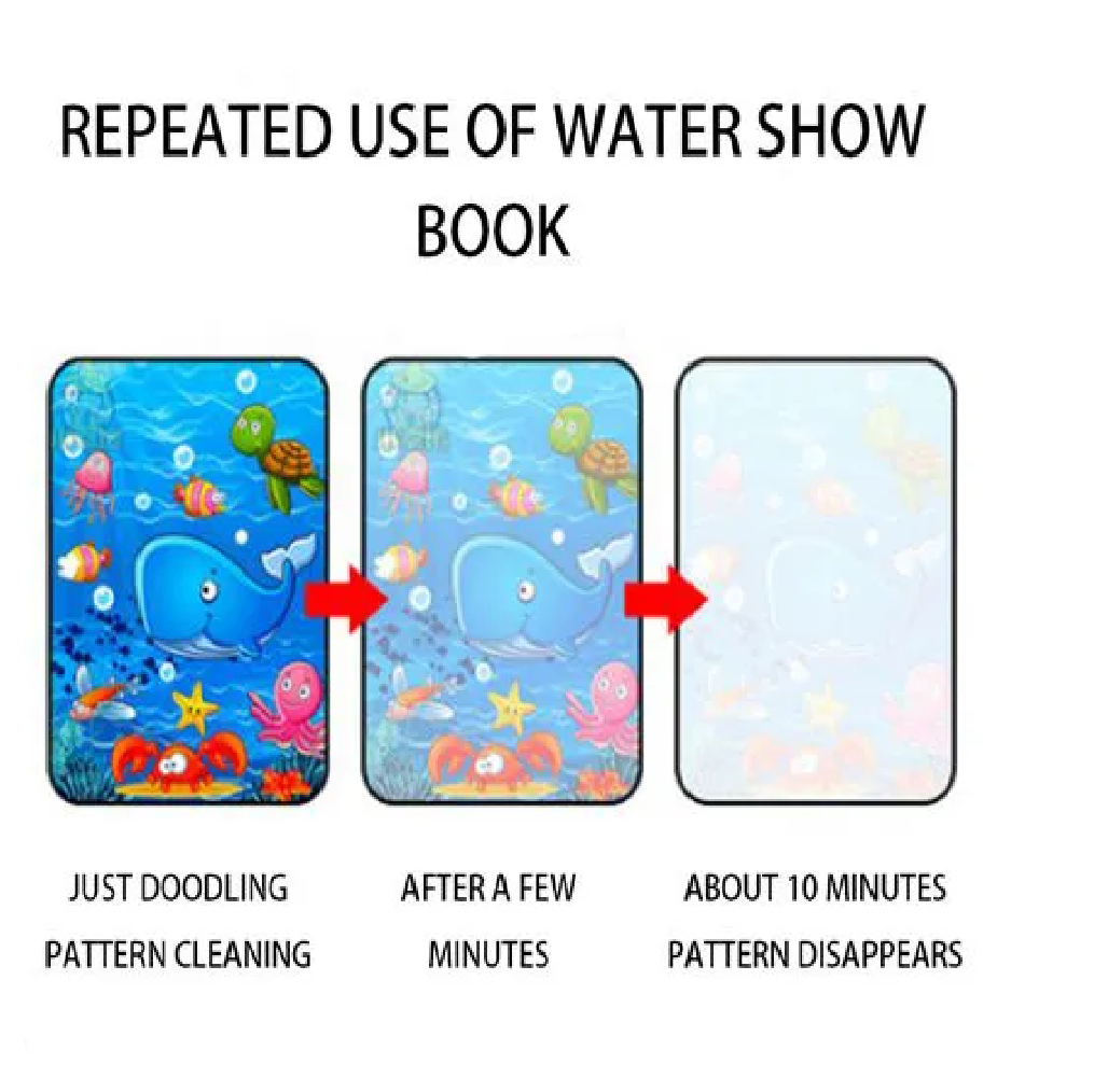 1pcs Magical Book Water Drawing Montessori Toys Reusable Coloring Book Magic Water Drawing Book Sensory Early Education Toys