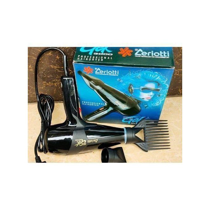 Professional  Ceriotti Hair Blow Dryer +FREE Clap Activated Bulb. SUPER GEK 3000 Constant Reliable Heat Can Be Used For Long Hours Recommended For All Ages