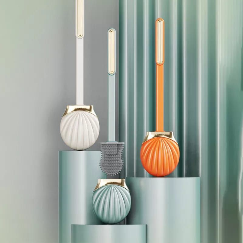 Silicon Shell Shape Toilet Brush Wall Mounting