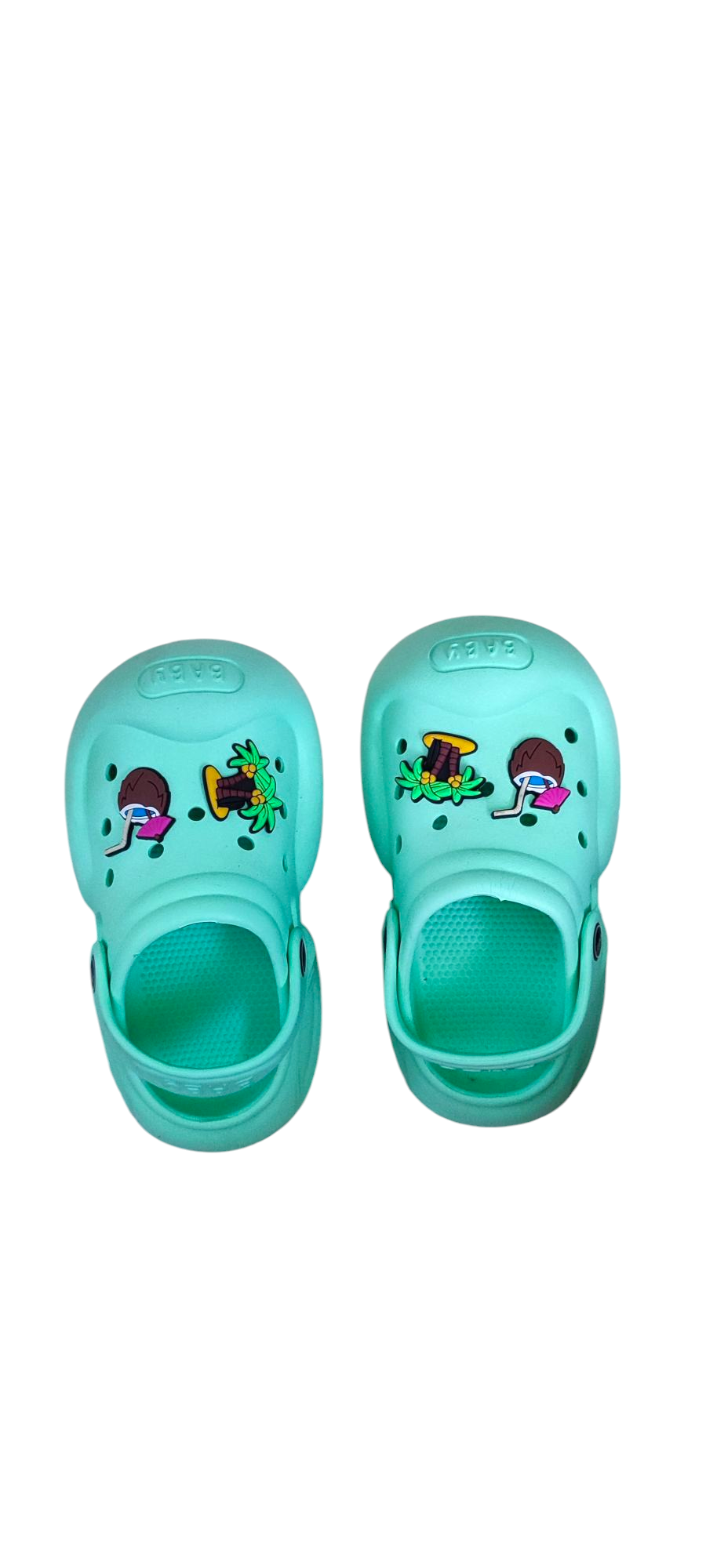 Kids Perfect Crocs Skin-Friendly Soft Comfy Lightweight With Beach Charms丨Baby Girls Pull On Fashionable Slippers