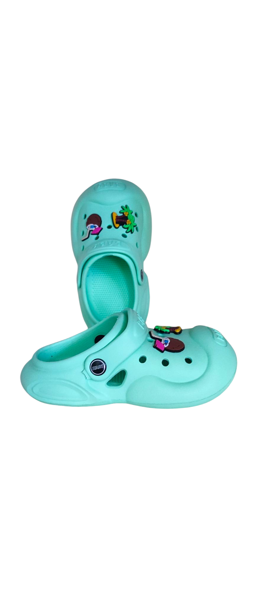 Kids Perfect Crocs Skin-Friendly Soft Comfy Lightweight With Beach Charms丨Baby Girls Pull On Fashionable Slippers