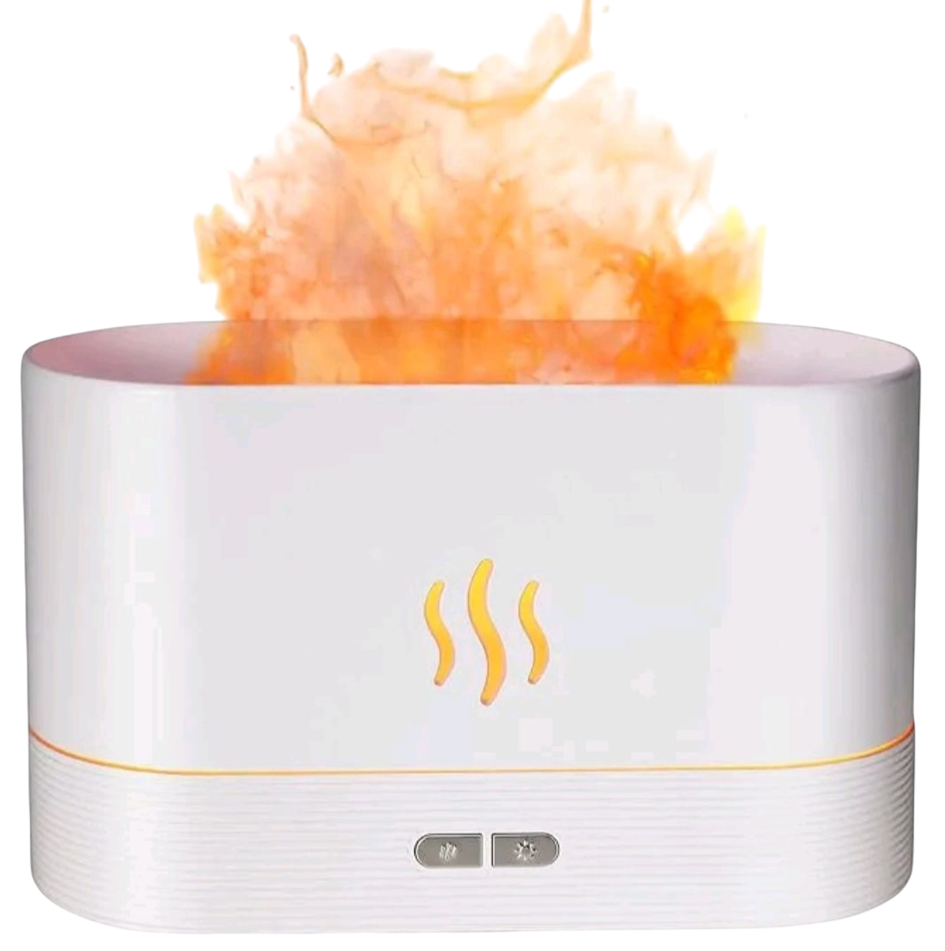 Colorful Flame Air Aroma Diffuser Humidifier, Upgraded 7 Flame Colors Noiseless Essential Oil Diffuser for Home,Office,Yoga with Auto-Off Protection