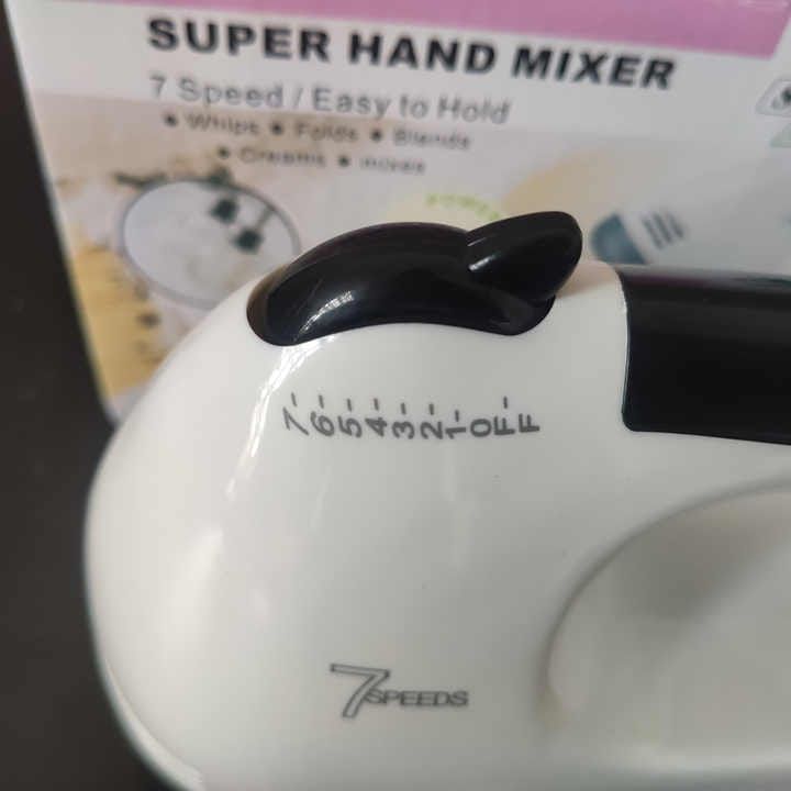 Scarlet Handmixer Electric Handheld - 7 Speed Portable Kitchen Mixer Electric with 4 Stainless Steel Accessories Whisk, Food Beater for Whipping Mixing Cookies Cakes Eggs Dough | High Power 260 Watts