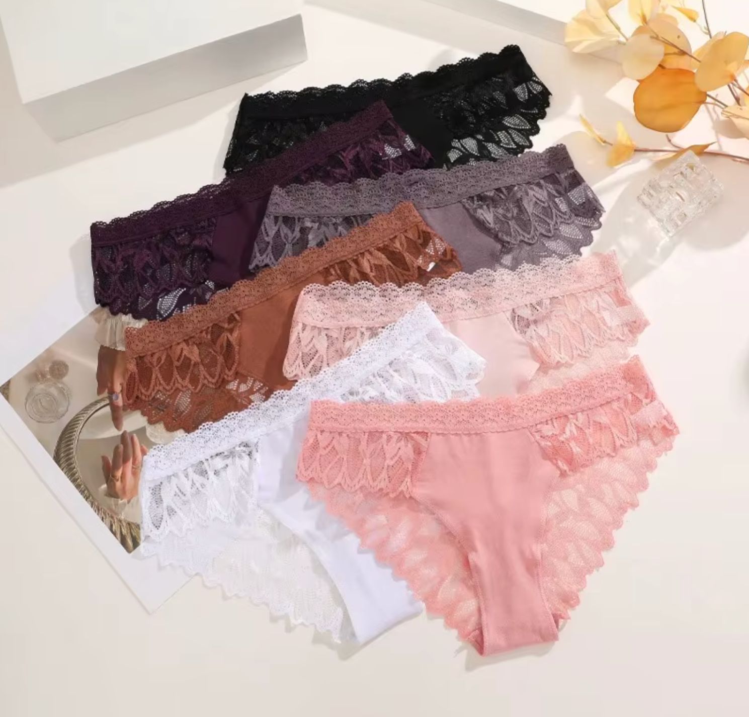 Women Panties Cotton Underwear Ladies Panties Low Waist Underwear Seamless Lace Panty