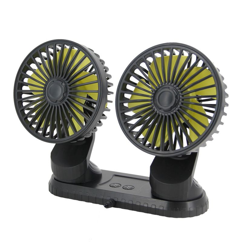 Car aromatherapy fan Office fan suction cup double head exhaust fan car seat fan USB  car fan
