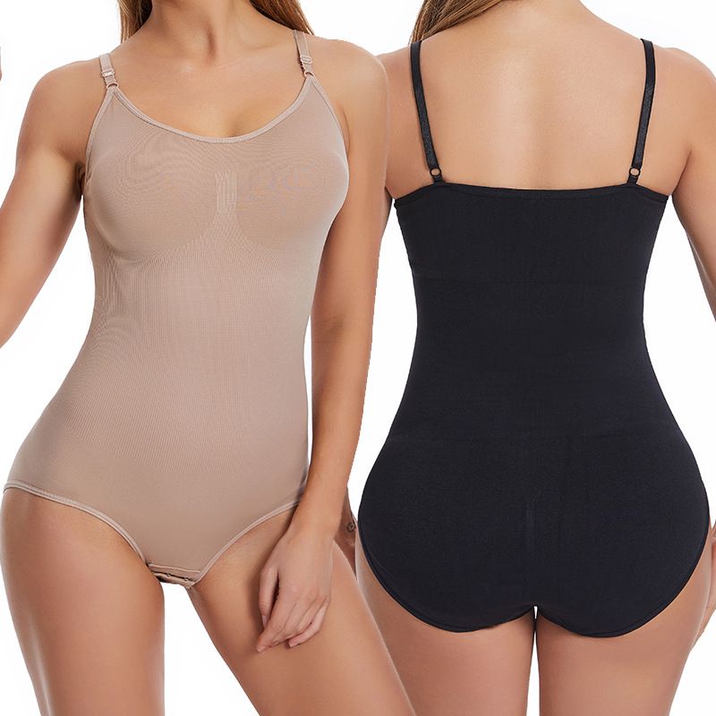 Bodysuit for women  corset with open bottom and one-piece underwear and suspenders to shape the buttocks