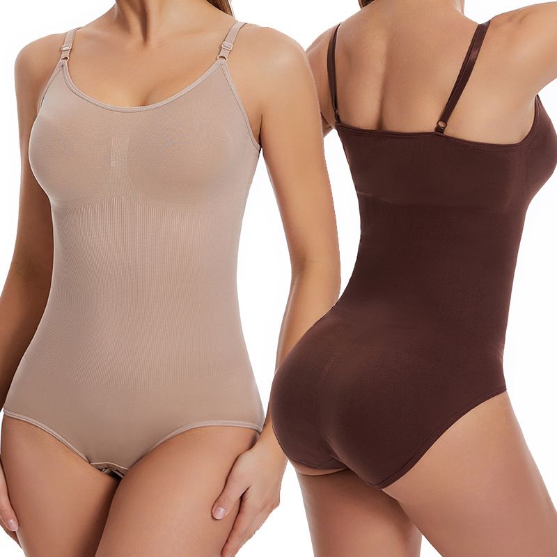 Bodysuit for women  corset with open bottom and one-piece underwear and suspenders to shape the buttocks