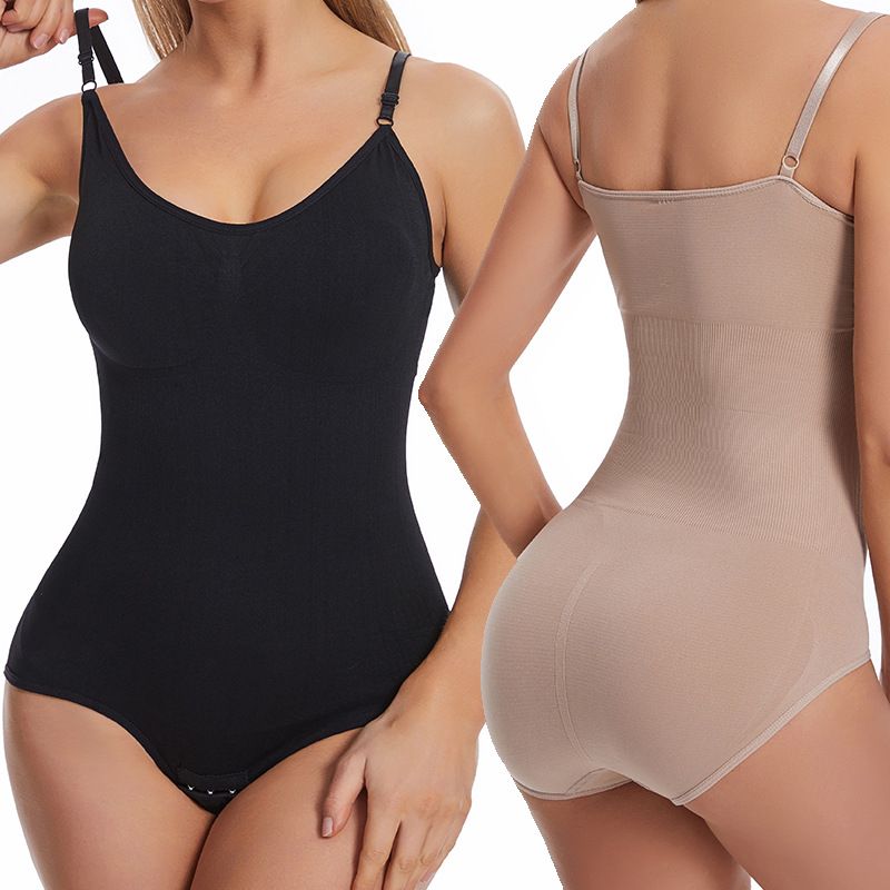 Bodysuit for women  corset with open bottom and one-piece underwear and suspenders to shape the buttocks