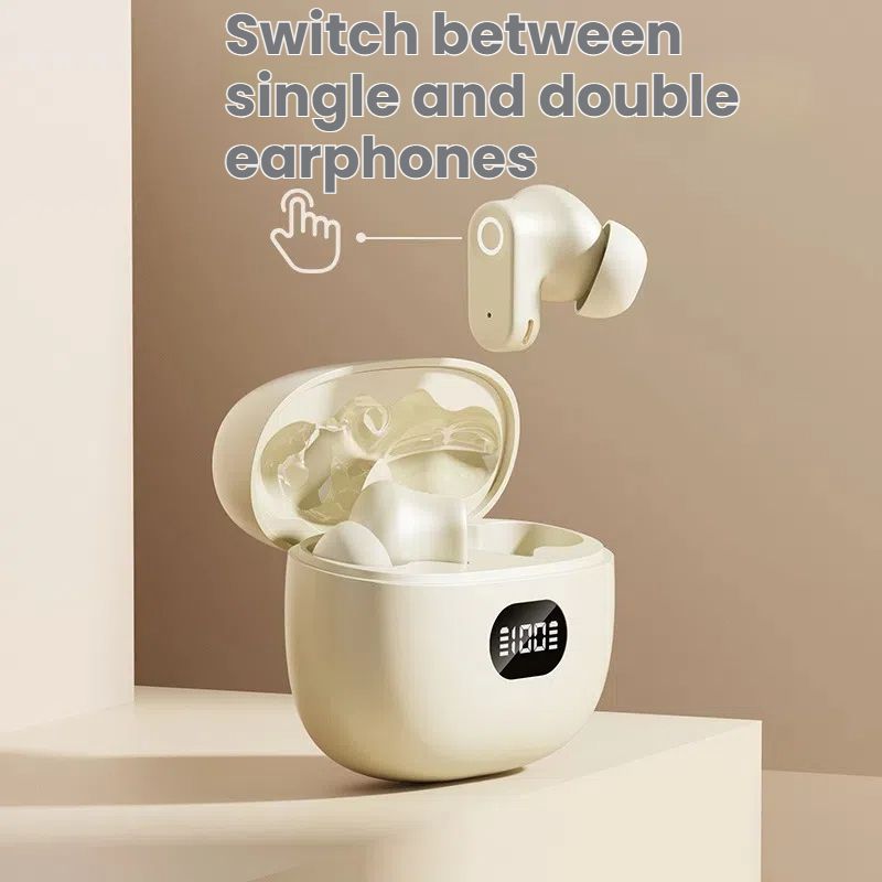 2025 New Q1 Semi-in-ear Wireless Bluetooth Headphones for Running Sports Noise Cancelling with Super Long Battery Life.