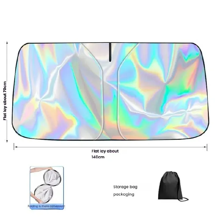 Automobile laser sunshade car window sun protection heat insulation sunshade curtain front windshield dedicated sunshade shield cover