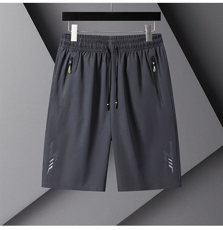 Summer loose wear ice silk casual sports shorts men's thin quick-drying five-point trousers